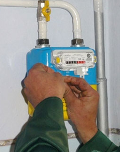Процедура установки газового счетчика